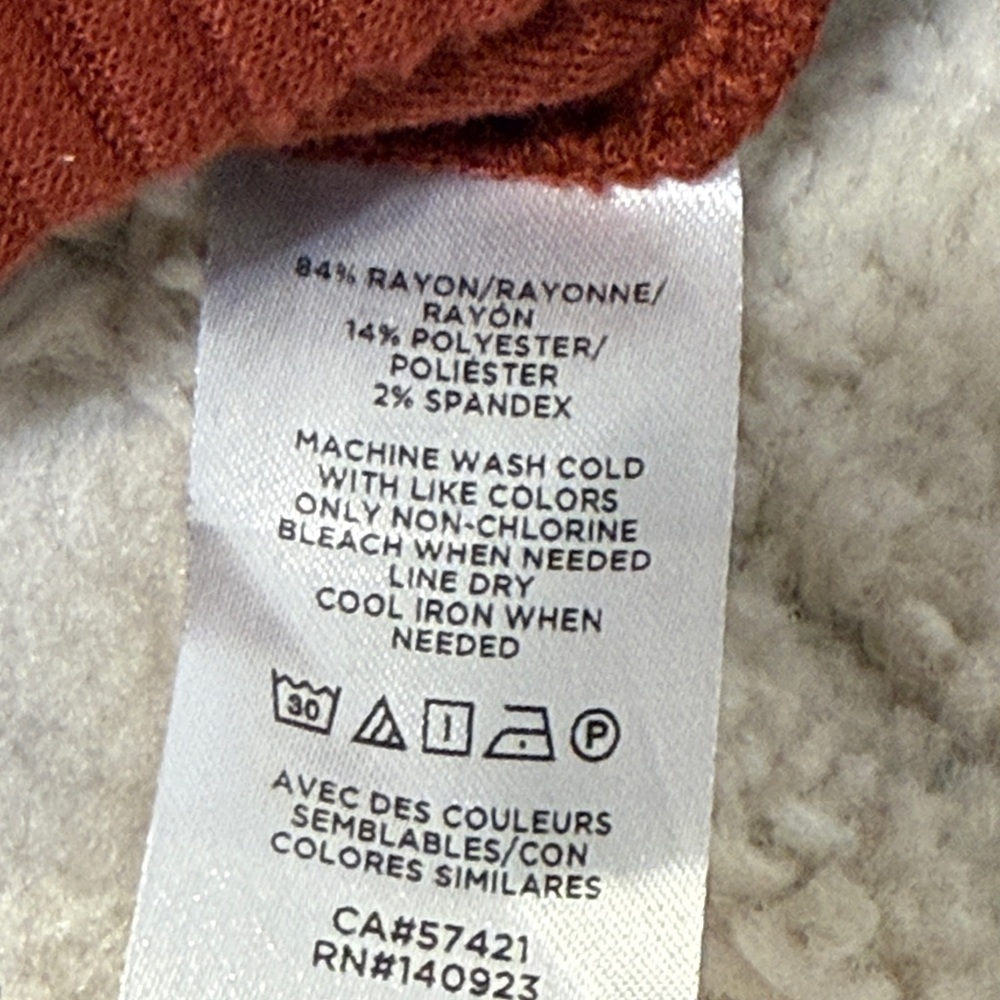 LOFT Petite Small Rust Red Ribbed Pants - Picture 11 of 11